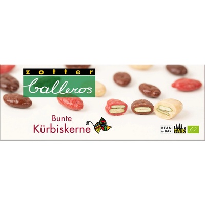 Zotter Schokolade Bio Balleros barevná dýňová semínka 100 g