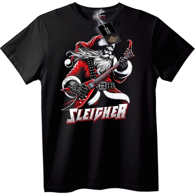 NOONEBRAND Тениска с рок Дядо Коледа Sleigh - 7XL, Black