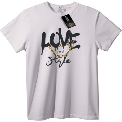 NOONEBRAND Тениска Любов & Стил Верига - 2XL, Black