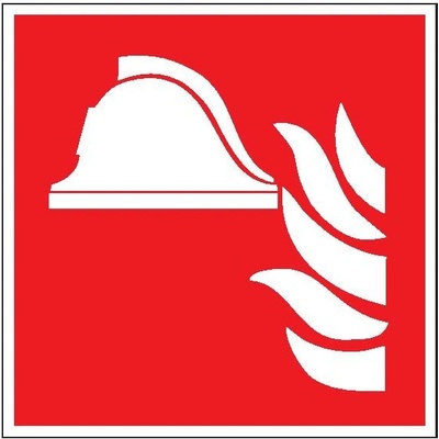 Piktogram Hasičská výzbroj - 100x100 mm, Pastová tabuľka 0,5 mm