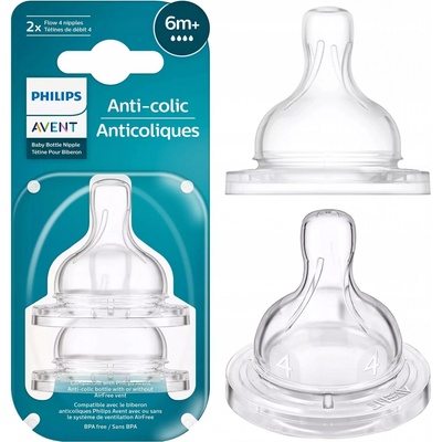 Philips Avent cumlík anti colic rýchly prietok 2 ks 996781