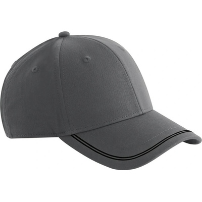 Beechfield K Match Day B 166R 6 panelová COT53166Raqd99 gunmetal gr Šedá gunmetal/černá