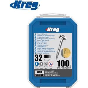 Kreg Tool Винтове за дърво 1, 25 (32 мм), поцинковани комплект 100 бр. фина резба - Maxi-Loc / Kreg SML-F125-100 / (Kreg SML-F125-100)