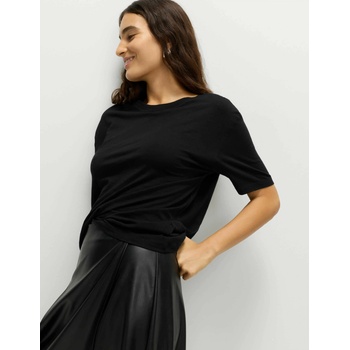 Marks & Spencer Свободна тениска от памук и модал Marks & Spencer черна Marks & Spencer | Cheren | ЖЕНИ | 8