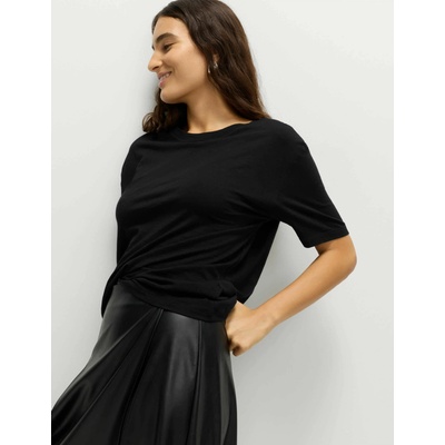 Marks & Spencer Свободна тениска от памук и модал Marks & Spencer черна Marks & Spencer | Cheren | ЖЕНИ | 8