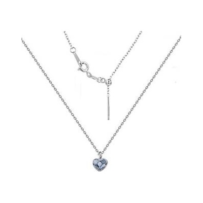 Nubis Stříbrný náhrdelník se srdcem crystals from Swarovski® NB 0204-DB