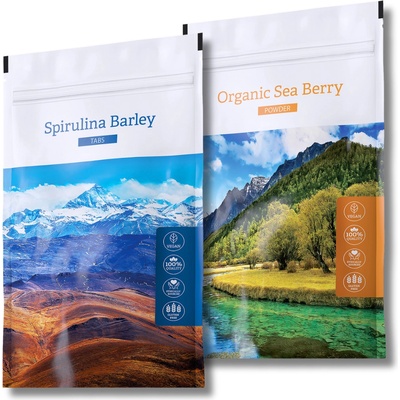 Energy Spirulina Barley tabs 200 tablet + Organic Sea Berry powder 100 g