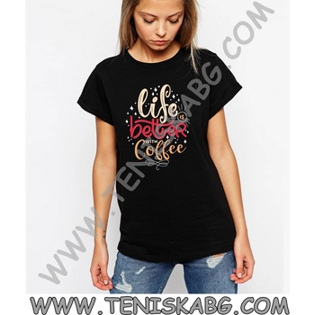 Image 1 of Fruit of the Loom Тениска - Life is better with coffee