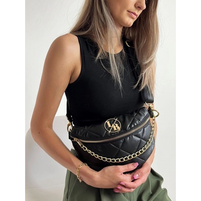 Laura Biaggi prešívaná crossbody kapsička DX-JP71-blackPIK Čierna