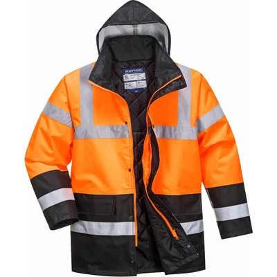 Portwest S467 Hi-Vis Two tone Traffic reflexná bunda oranžová/čierna