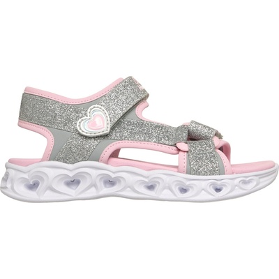 Skechers Heart Lights Sandals sivá ružová