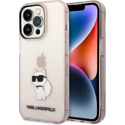 KARL LAGERFELD Кейс Karl Lagerfeld KLHCP14XHNCHTCP за iPhone 14 Pro Max 6.7"", розов / розов, твърд, Ikonik Choupette