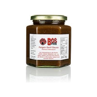 Bos Food fíková hořčicová omáčka vlastní recept s červenými fíky 370 ml