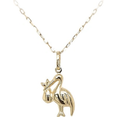 Beny Jewellery Zlatý Přívěsek Čáp s Miminkem 7150662
