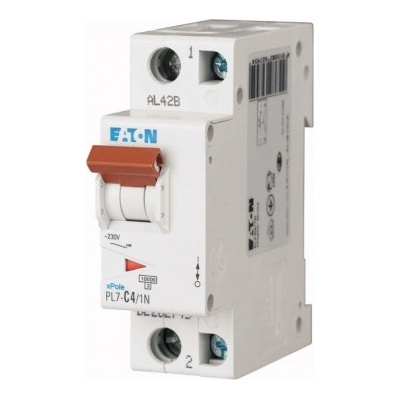Eaton 1p+N C 4A 10kA PL7