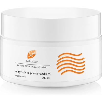 Bebutter šlehané BIO Bambucké máslo Rakytník s pomerančem 200 ml