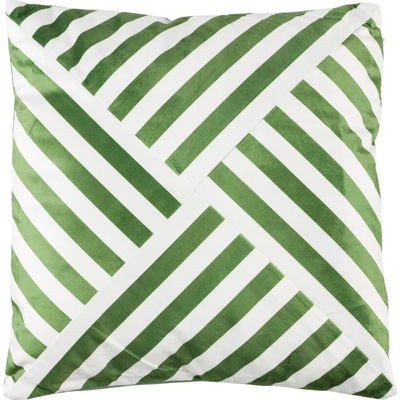 White Label Zeleno-bílý polštář WLL PEX 40x40