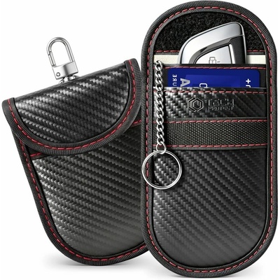 Klíčenka Tech Protect KLR100 RFID Ochranné Pouzdro pro bezkontaktní klíče a karty Black/Red
