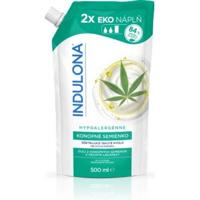 Indulona tekuté mýdlo náhradní náplň Konopné semínko 500 ml