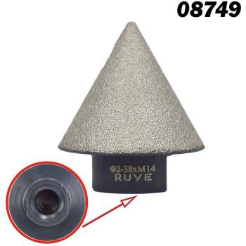 UNI Диамантен конус за оформяне на отвори в плочки, порцелан, стъкло, керамика, 2-38 мм диаметър на отвори (uni-08749)