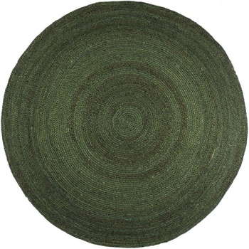Image 1 of My Soul Depot Кръгъл килим от юта в тъмнозелено ø120 (zp905fg120)