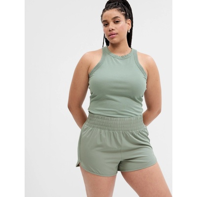 GAP Športové tielko GapFit CoolDry Ribbed High Neck Zelená