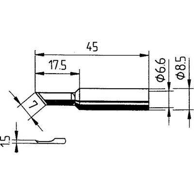 Ersa 0832AD pájecí hrot zkosený, ERSADUR Velikost hrotů 1.50 mm Obsah 1 ks