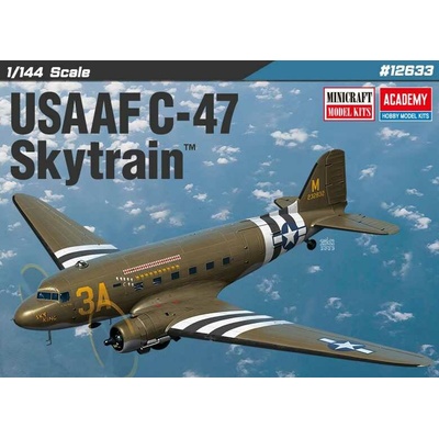 Academy Model Kit letadlo 12633 USAAF C-47 Skytrain 1:144