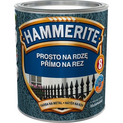 Hammerite přímo na rez, 0,70L, kladívkový šedý