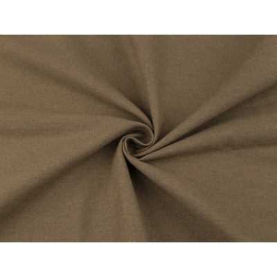 Bavlněná látka / imitace lnu, střední, 6 (3) zelená khaki