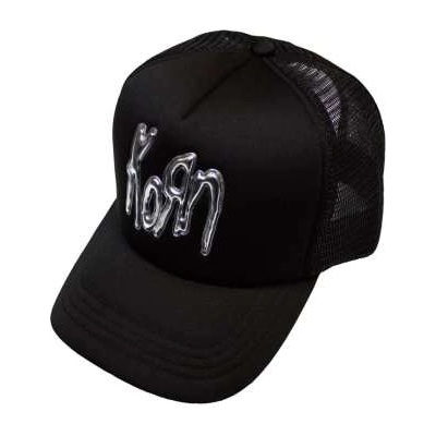 Korn Unisex Mesh Back Cap: Sonic Silver Logo black back Print