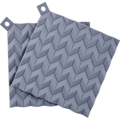 RIG-TIG Кухненска кърпа и подложка ЗАДЪРЖАНЕ 19 см, комплект от 2 бр. , тъмно син, силикон, rig-tig (rigz002084)