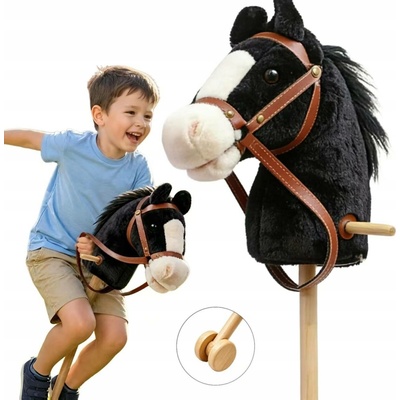 Hobby Horse kůň na tyči s ohlávkou a hřebenem