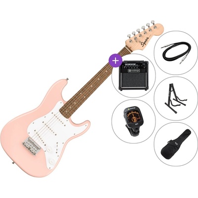 Squier Mini Stratocaster IL SET 2 Shell Pink Електрическа китара
