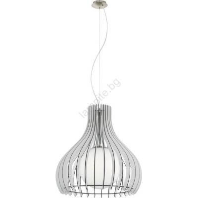EGLO 61715 - Пендел TINDORI 1xE27/60W/230V Ø 50 см бял (EG61715)