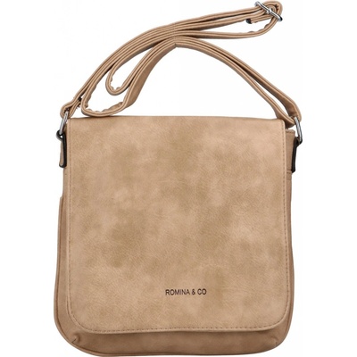 Dámské koženkové crossbody s klopou Debora hnědá