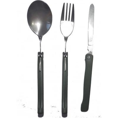 Туристически кoмплект вилица, лъжица и нож сгъваеми