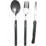 Туристически кoмплект вилица, лъжица и нож сгъваеми