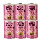 WILD FARM Пастет с агнешко месо 6x400 г - безглутенова храна за котки
