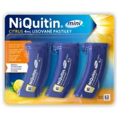 NiQuitin Mini Citrus 4 mg lisované pastilky pas.ocp. 60 (3x20) x 4 mg