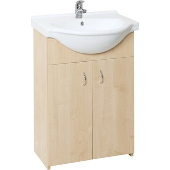 Multi Simple Kúpeľňová skrinka s umývadlom 55,5x42,4 cm breza SIMPLE55BR