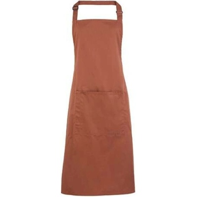Premier Workwear Pracovní zástěra za krk s kapsou PR154 Chestnut Pantone 7525 72x86cm