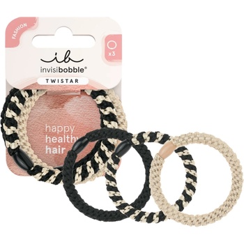Sada ozdobných gumičiek do vlasov Invisibobble Twistar Classical Braids - 3 ks