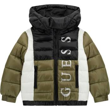 GUESS Трицветно яке за мини момче в черно, бяло и зелено Guess