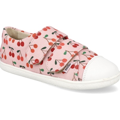 Mido shoes Barefoot detské plátenky Mido Pink cherry ružové