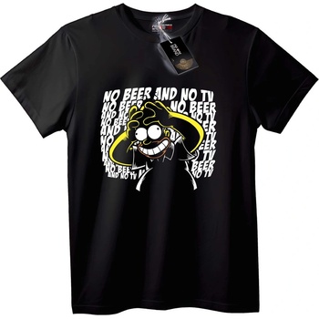 NOONEBRAND Тениска Без Бира Без ТВ - 3XL, White