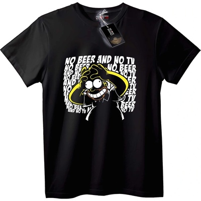 NOONEBRAND Тениска Без Бира Без ТВ - 3XL, White