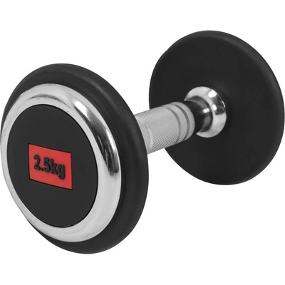 Gorilla Sports Jednoručná činka z liatiny pogumovaná 2,5 kg