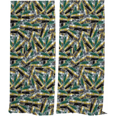 IMPAR Závěsy Brejlovec zelený pattern,140 × 250 cm