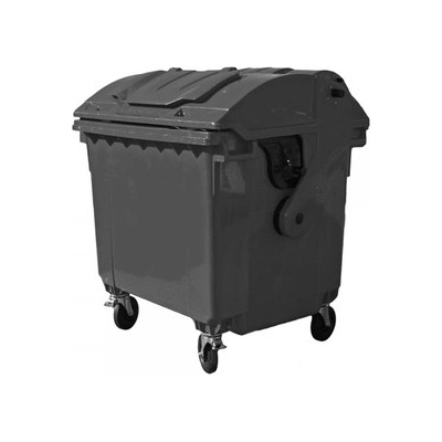 Naodpad kontejner ploché víko 1100 l černý – Zboží Mobilmania